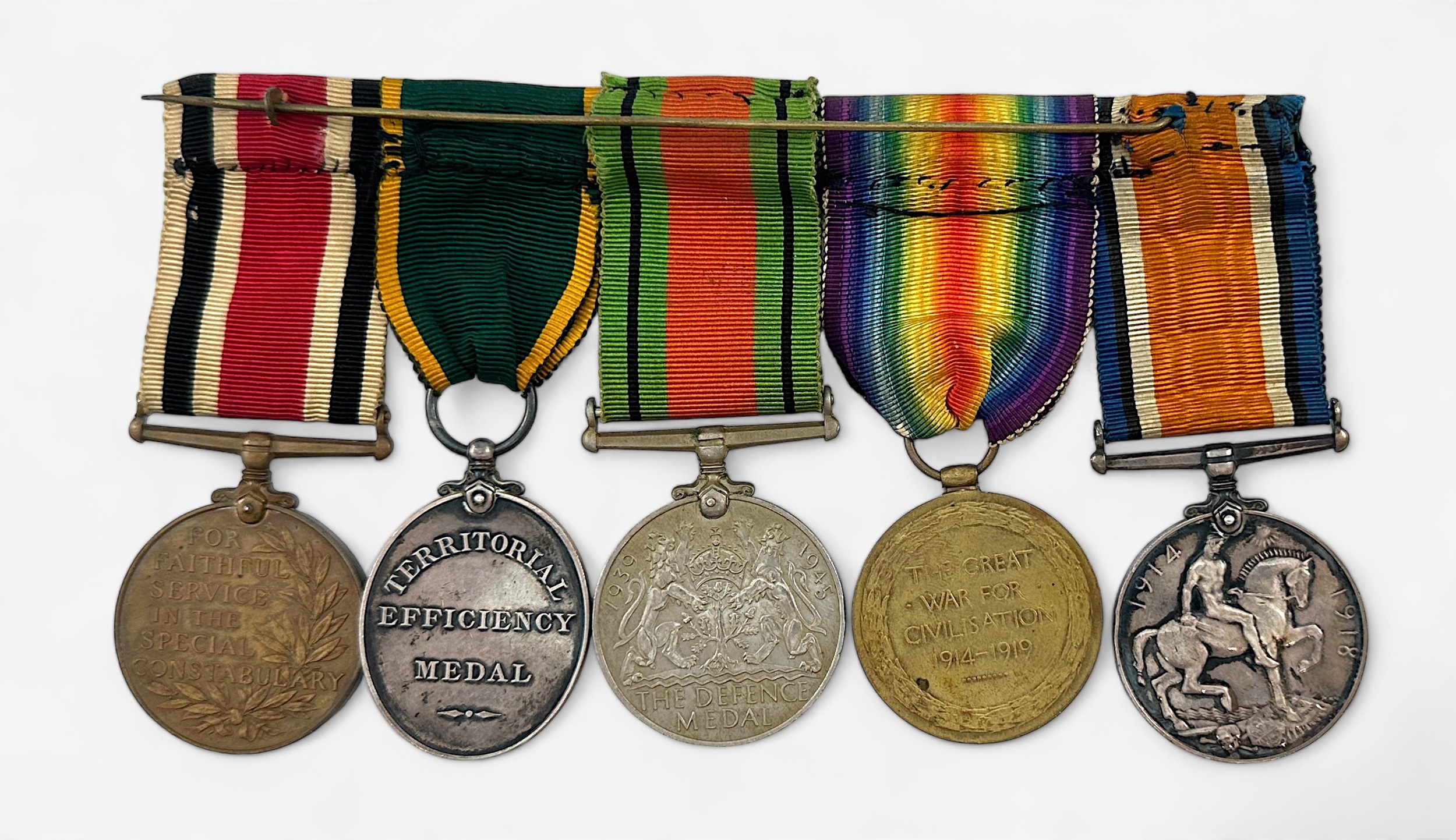 A WW1 and WW2 group comprising War Medal and Victory Medal to 17550 Pte. C.R. TAYLOR NORF. R. ( - Image 2 of 2