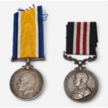 A Great War Military Medal pair awarded to Signaller Arthur William George, Royal Field Artillery,