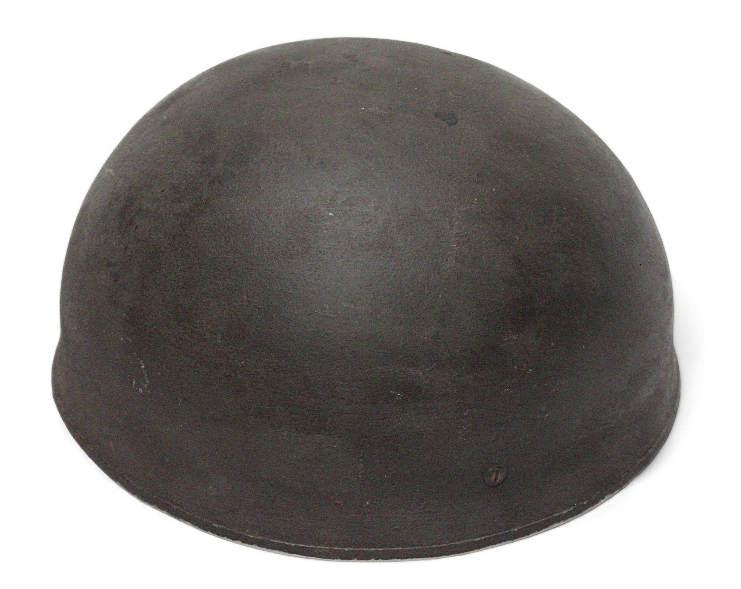 A WWII British Airborne Paratrooper's steel helmet, with webbing chinstrap, leather liner stamped - Image 2 of 3