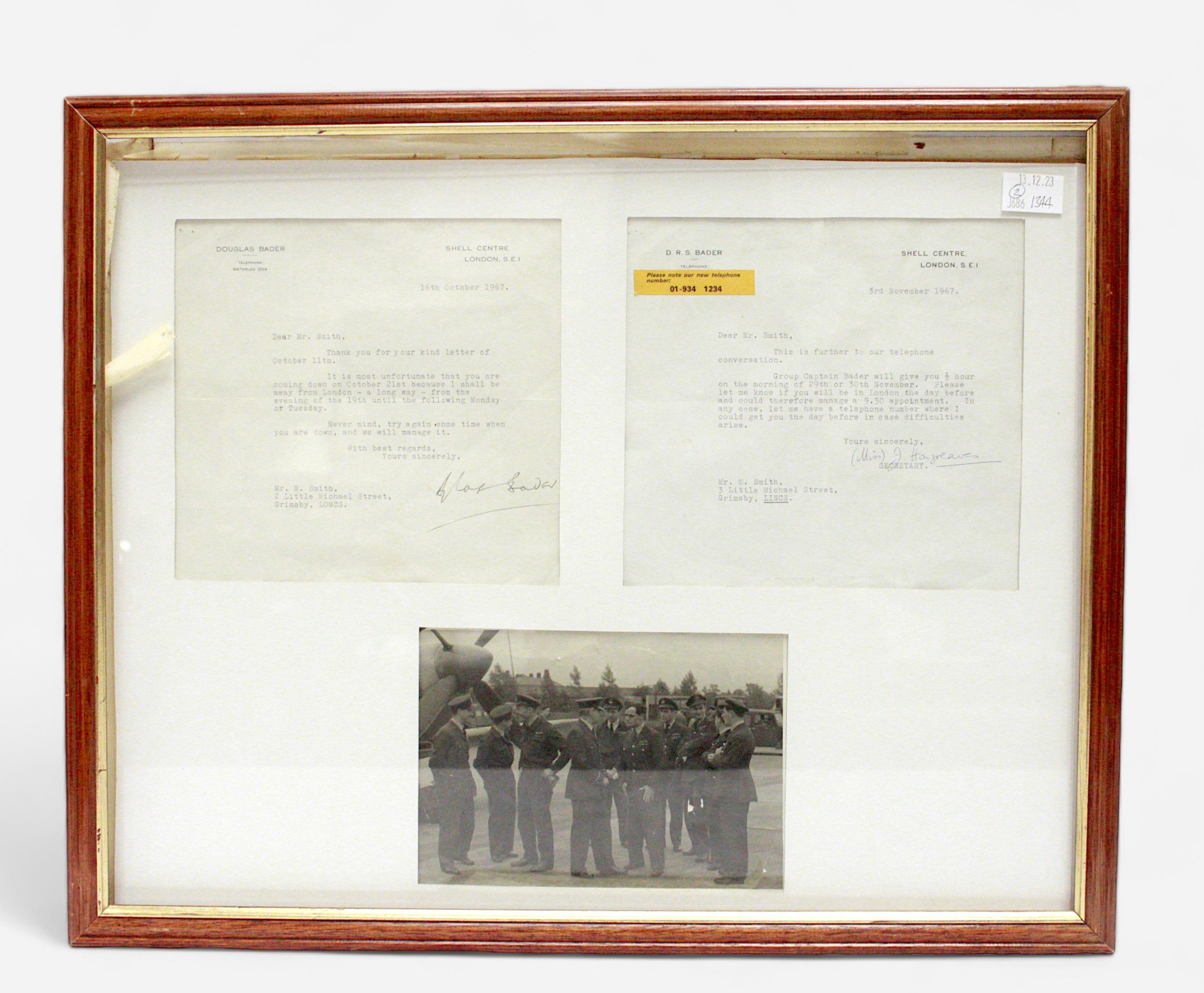 Sir Douglas Bader (1910-1982), two framed montages relating to the flying ace, comprising two - Image 2 of 2