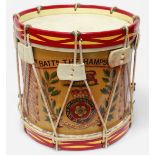 An early 20th century Regimental Side Drum made by H.Potter & Co, decorated to 'Duke of Connaugt's