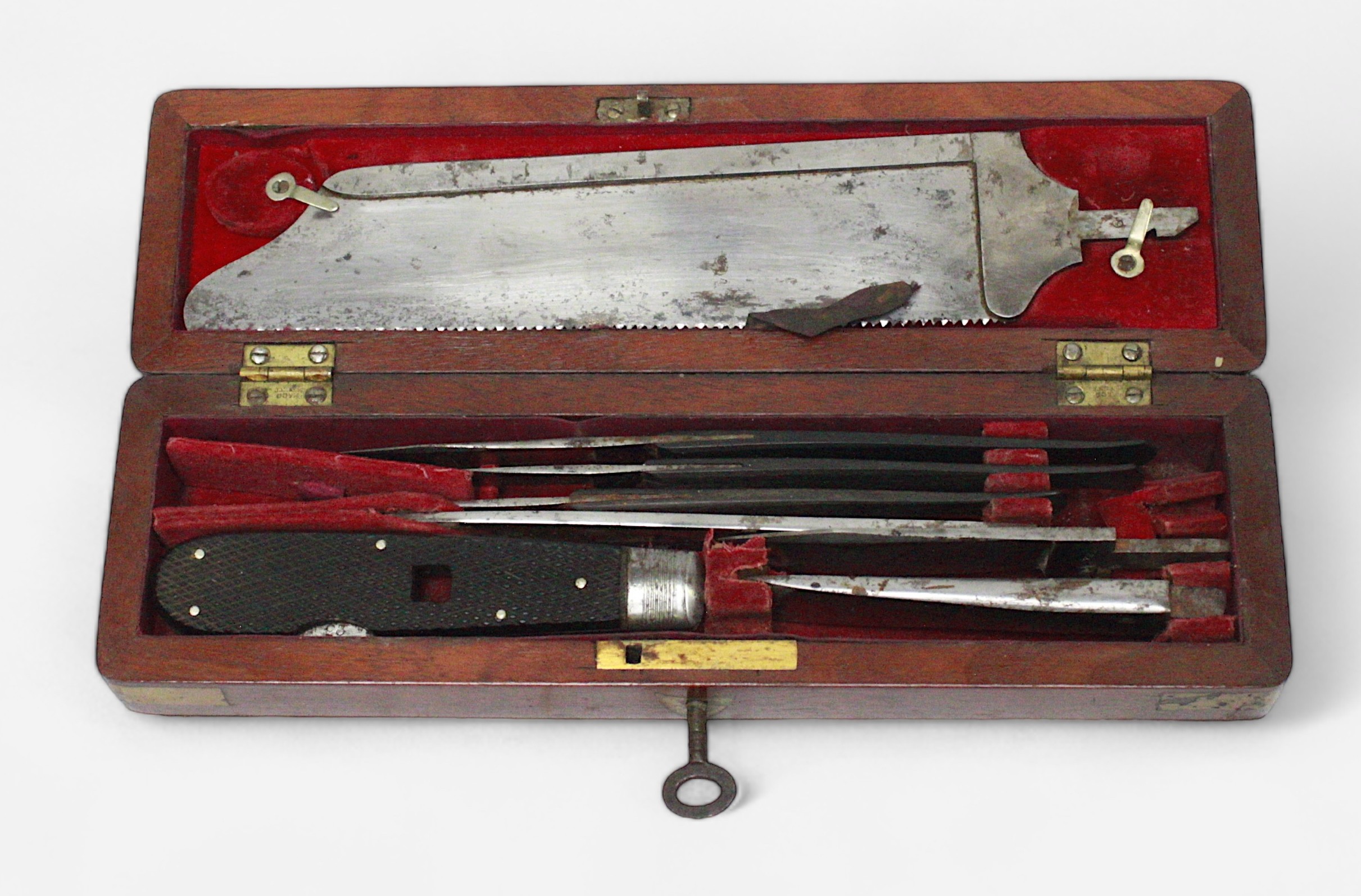 An American Civil War Period Post Amputation /Post Mortem set, instruments from the field surgeon’