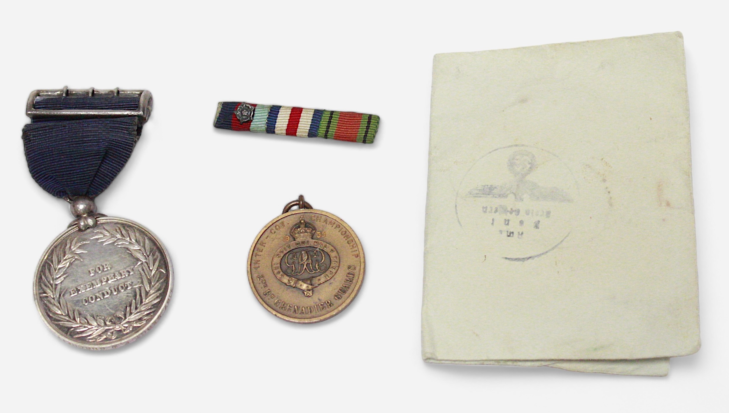 The Gordon Boys Home silver medal For Exemplary Conduct, awarded to ‘4187. Sergt. F.W. Burchett.’, - Bild 2 aus 3