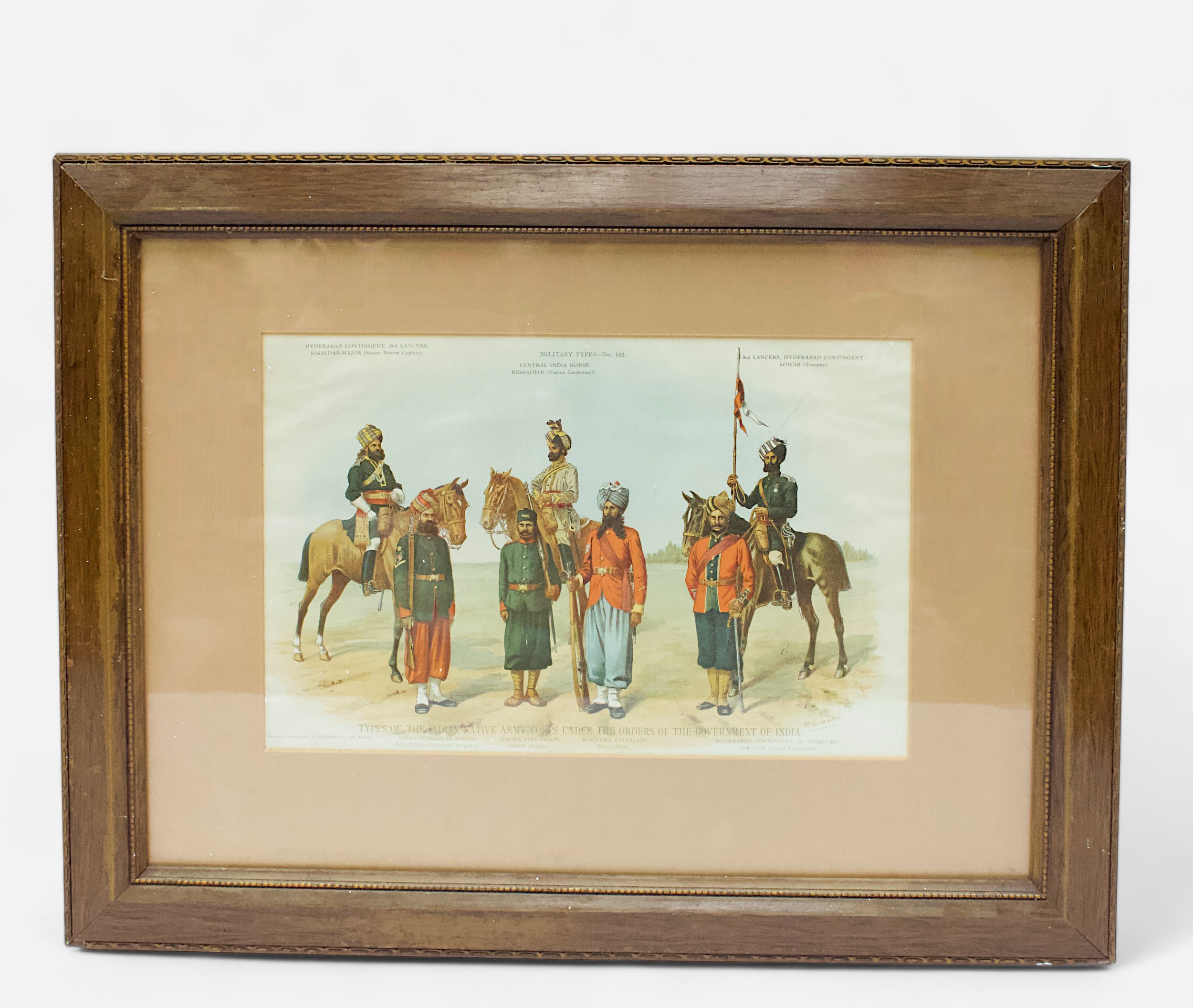 Five various prints, comprising 2x 'Types of The Indian Native Army, from the Army & Navy Gazette, - Bild 3 aus 5