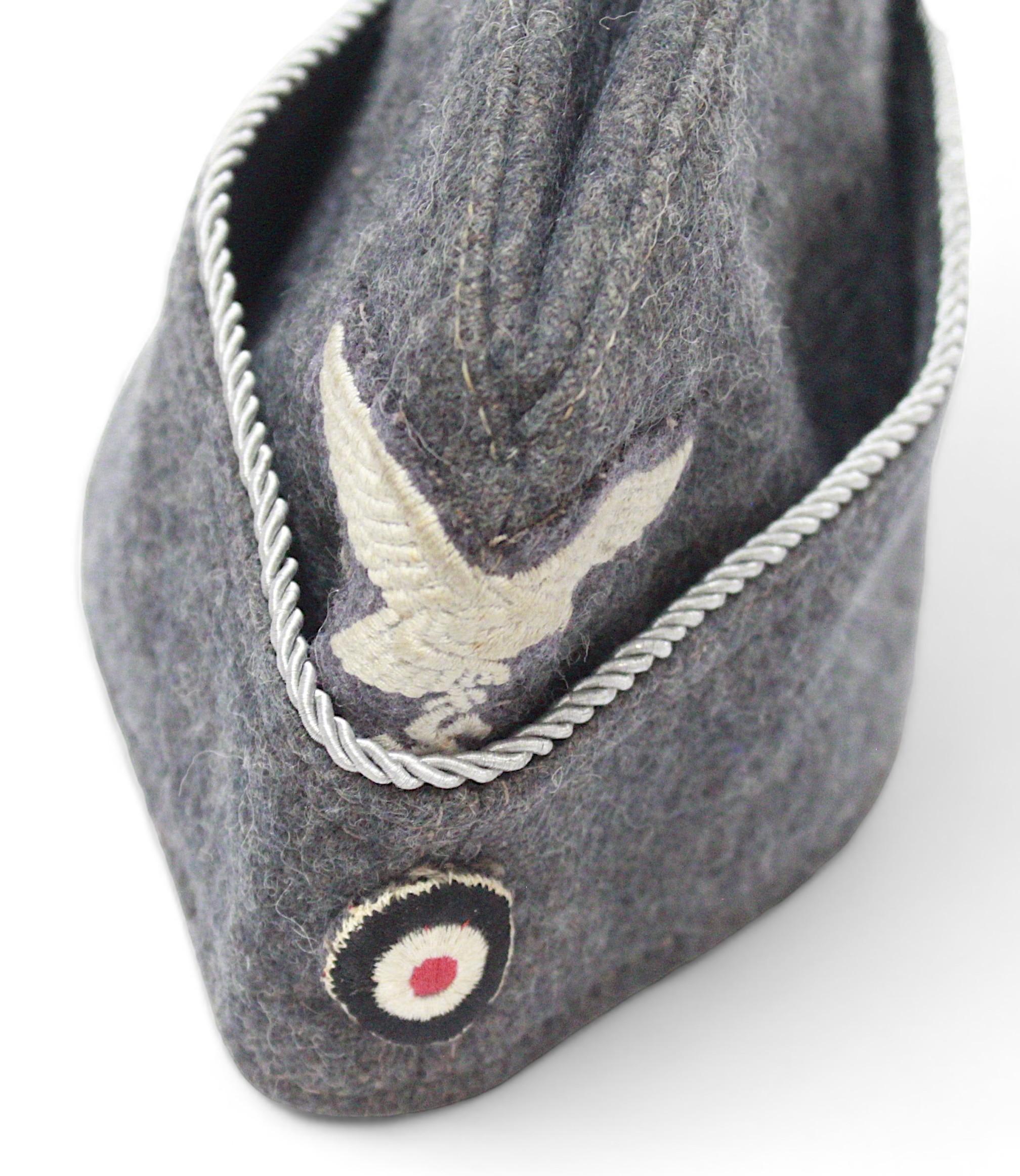 A German Second World War Luftwaffe Officers Overseas Cap, with enlisted ranks eagle and cockade. - Image 2 of 2