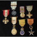 Seven French/Eurpoean Medals for North African/Middle East, including Moroccan order of Ouissam