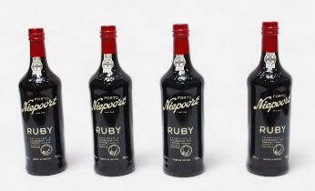 Four 750ml bottles of Porto Nieport Ruby port, Trafalgar 200 commemorative bottles, all unopened