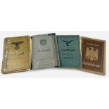 Three WWII German Third Reich professional workbooks/ including Luftwaffe pass, Professional