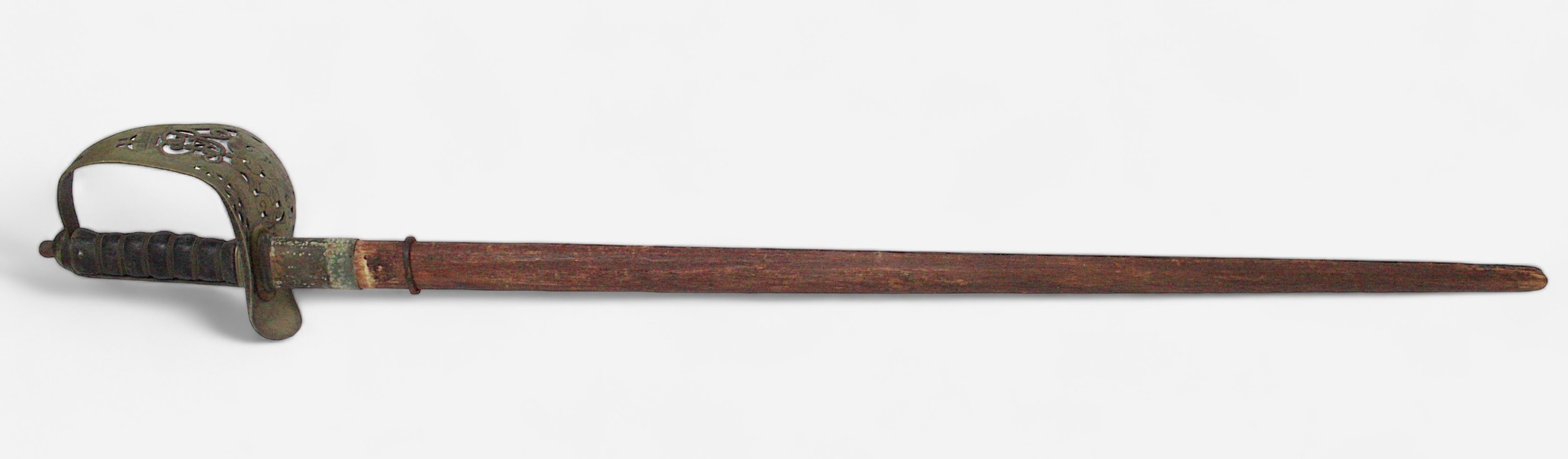 An 1895/1897 Pattern Infantry officer's Sword, 83cm blade with half-length fuller, Arabesque - Image 3 of 4