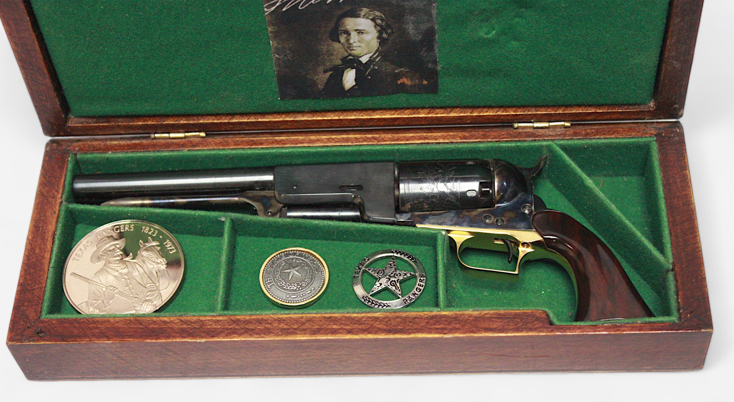 An 1847 Walker Colt Miniature - an inert miniature scale reproduction six shot revolver, USMR - Image 2 of 3