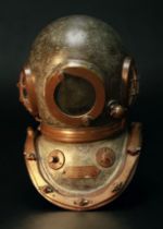 A FINE 12-BOLT DIVING HELMET BY SIEBE GORMAN, CIRCA 1950 numbered 19685 (matching on faceplate and