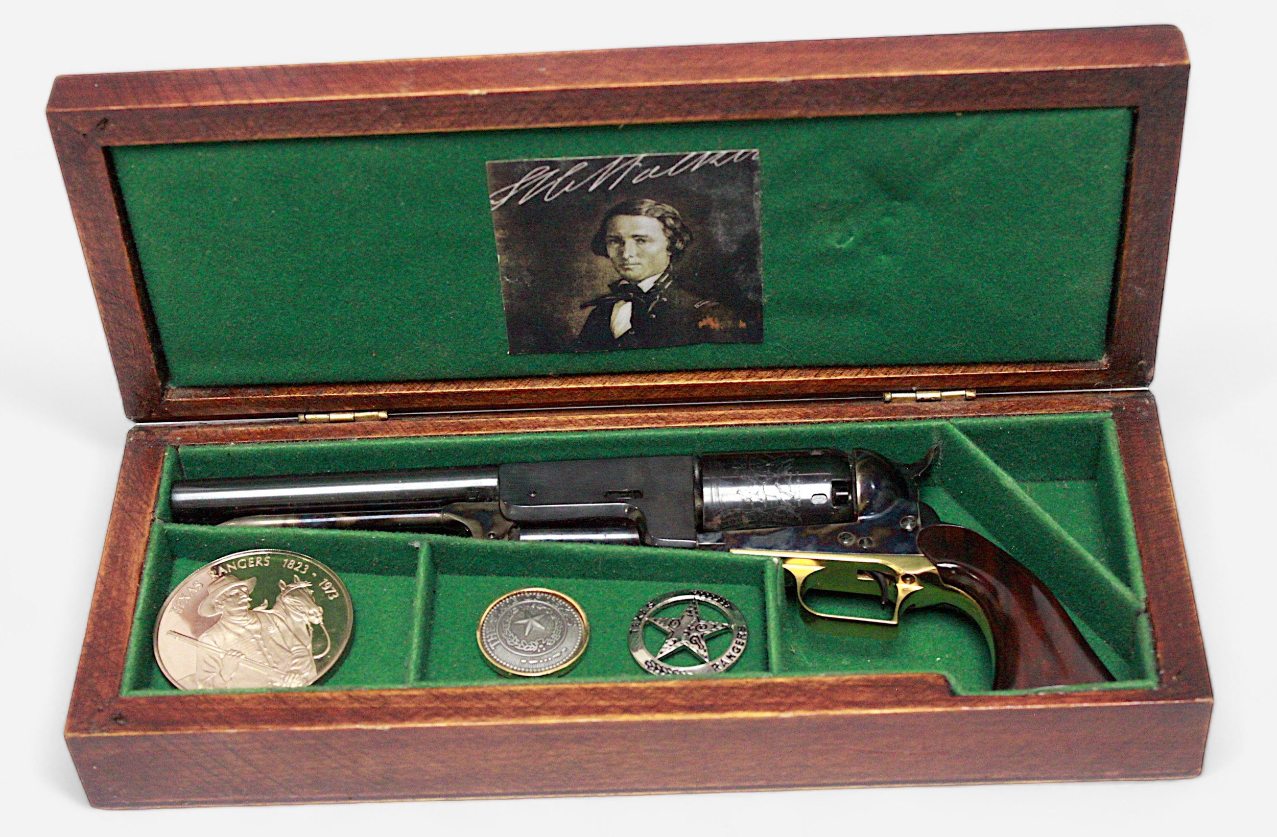 An 1847 Walker Colt Miniature - an inert miniature scale reproduction six shot revolver, USMR