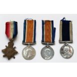 WW1 Durham Light Infantry Pair, 1914-15 Star to 25523 Company Sergeant Major H.W. Lockyer, and War