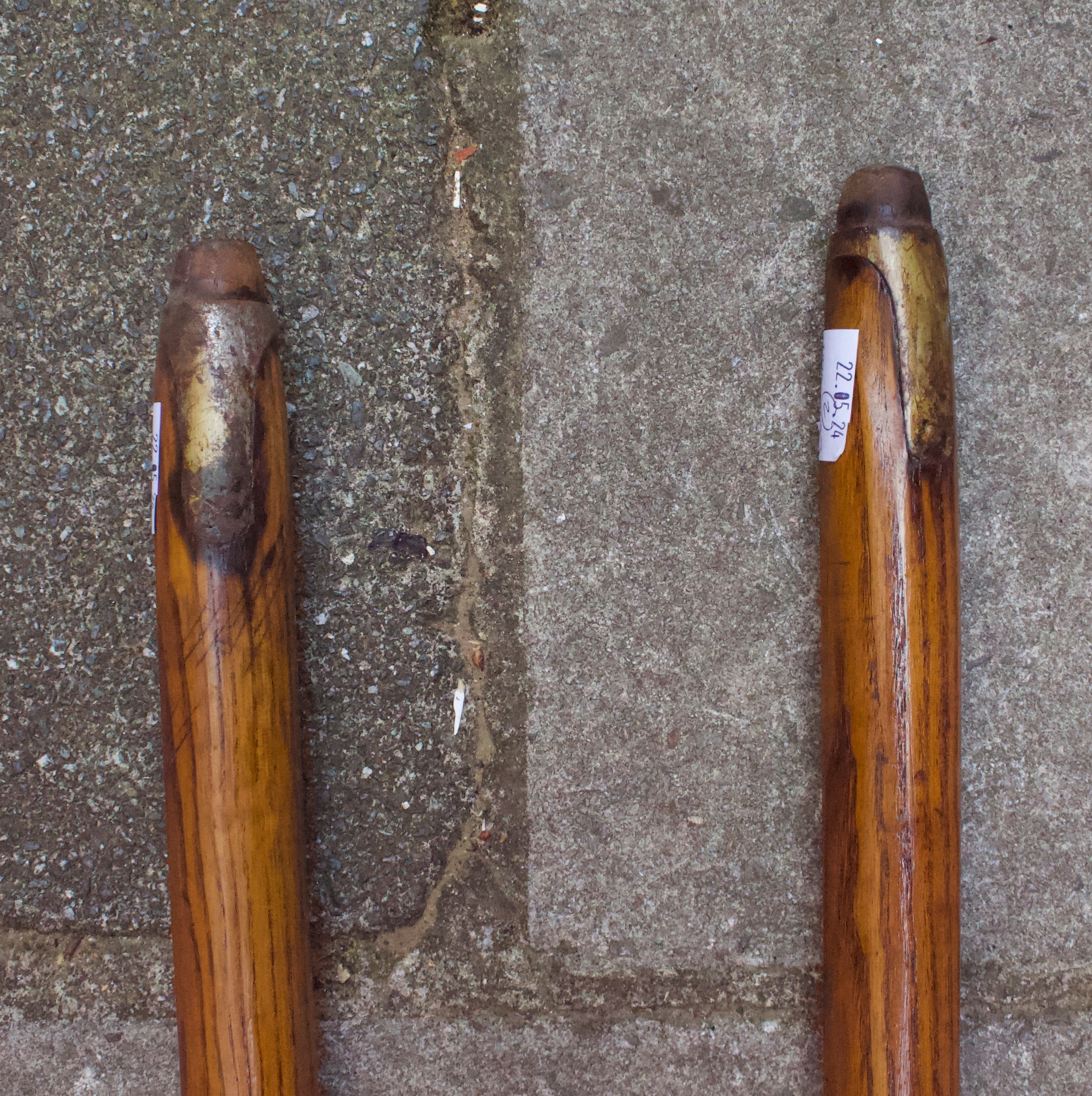 A Pair of late 19th / early 20th Century Cavalry Lances, with triangular-section iron tips fixed - Image 4 of 4
