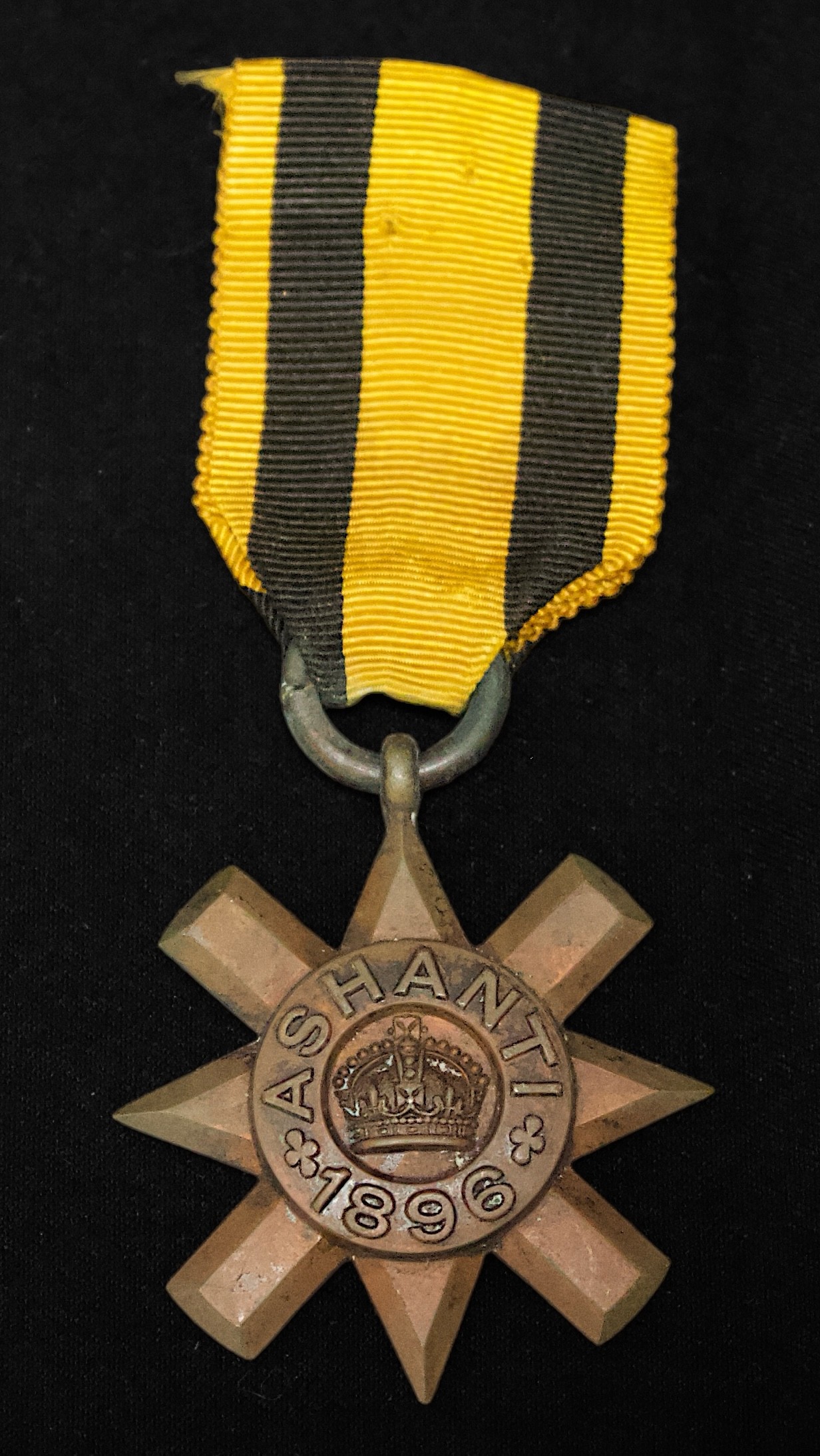 A Victorian Ashanti Star, 1896, unnamed as issued, with original ribbon.