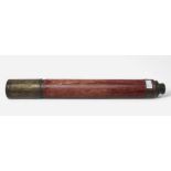A George III brass single-draw telescope by Jesse Ramsden, London, with shuttered eyepiece and