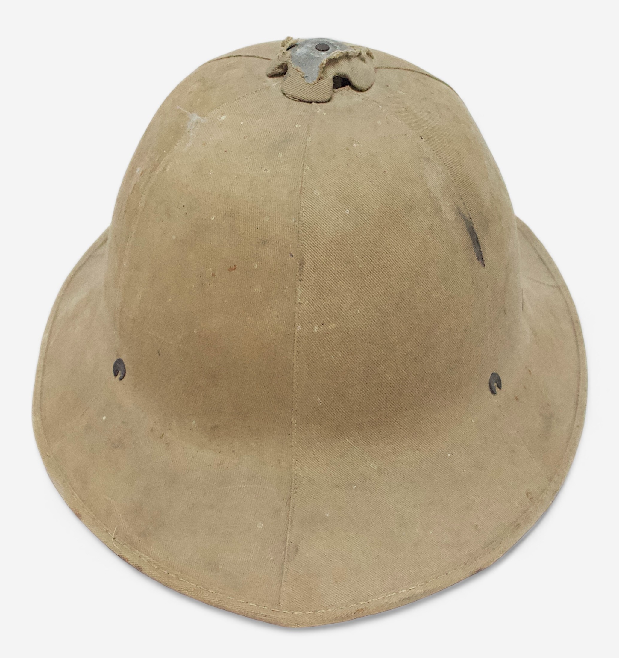 A British WWII Air Raid Wardens Brodie helmet, with leather liner and khaki webbing chin strap, - Image 5 of 7