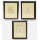 William Lionel Wyllie RA (1851-1931) Three original pencil sketches including ‘Becalmed Lugger’, ‘