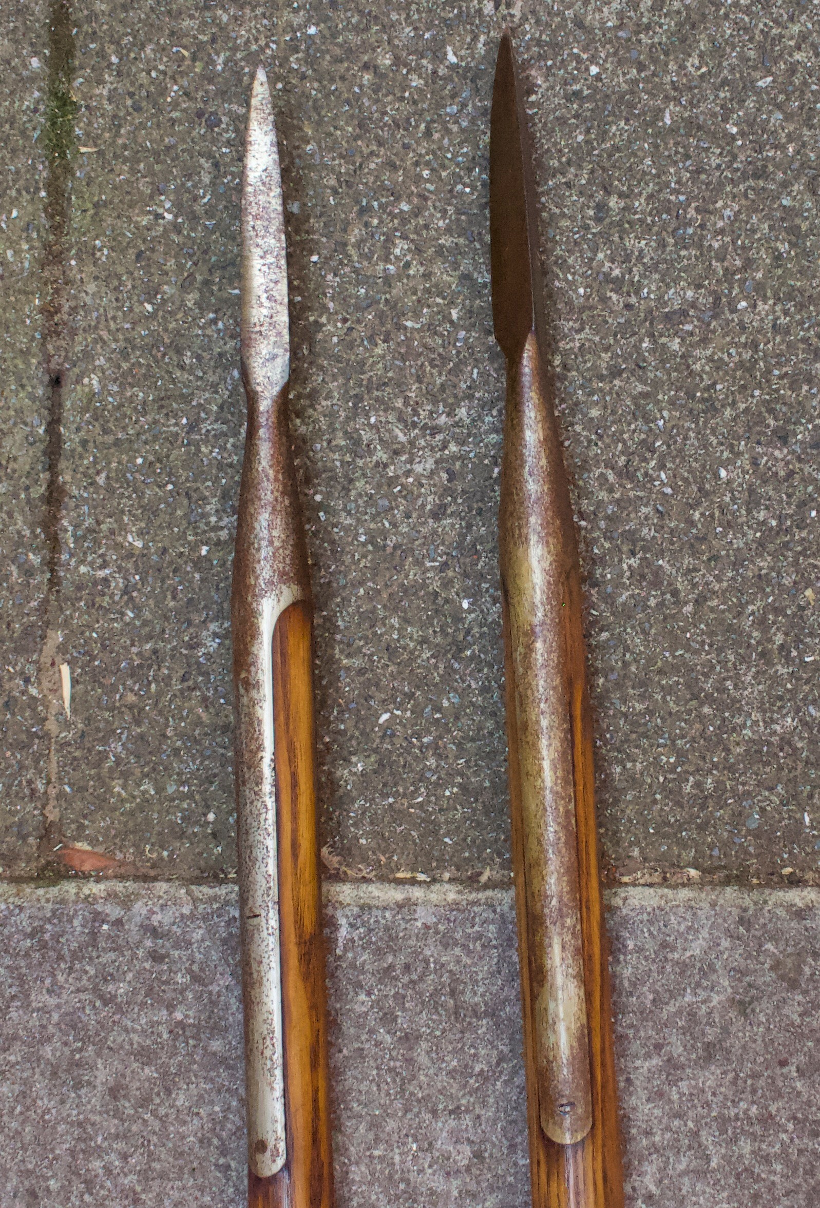 A Pair of late 19th / early 20th Century Cavalry Lances, with triangular-section iron tips fixed - Image 2 of 4