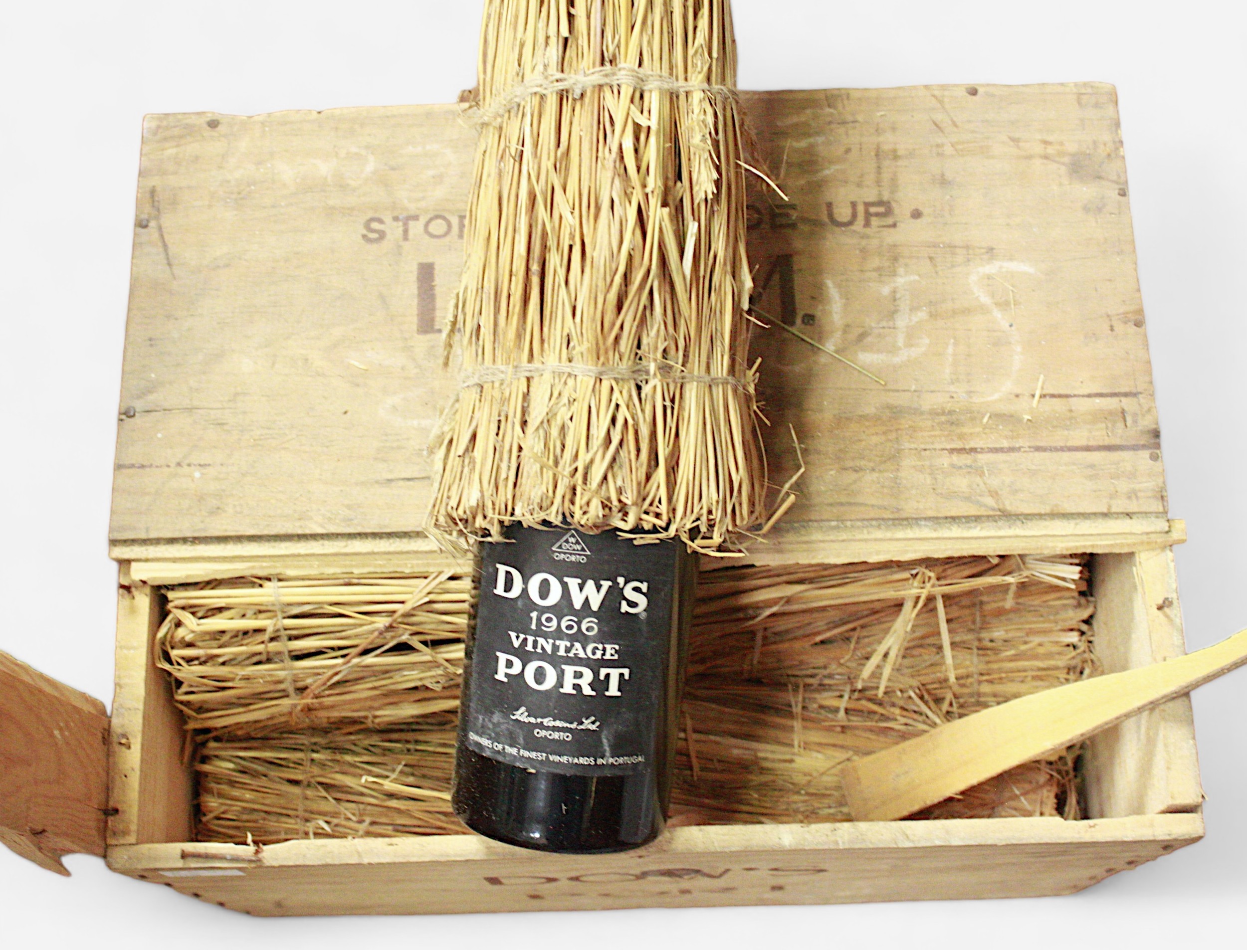 A case of 12 bottles of 1966 vintage Dow’s port, all unopened with labels intact and wax seals to - Image 2 of 2