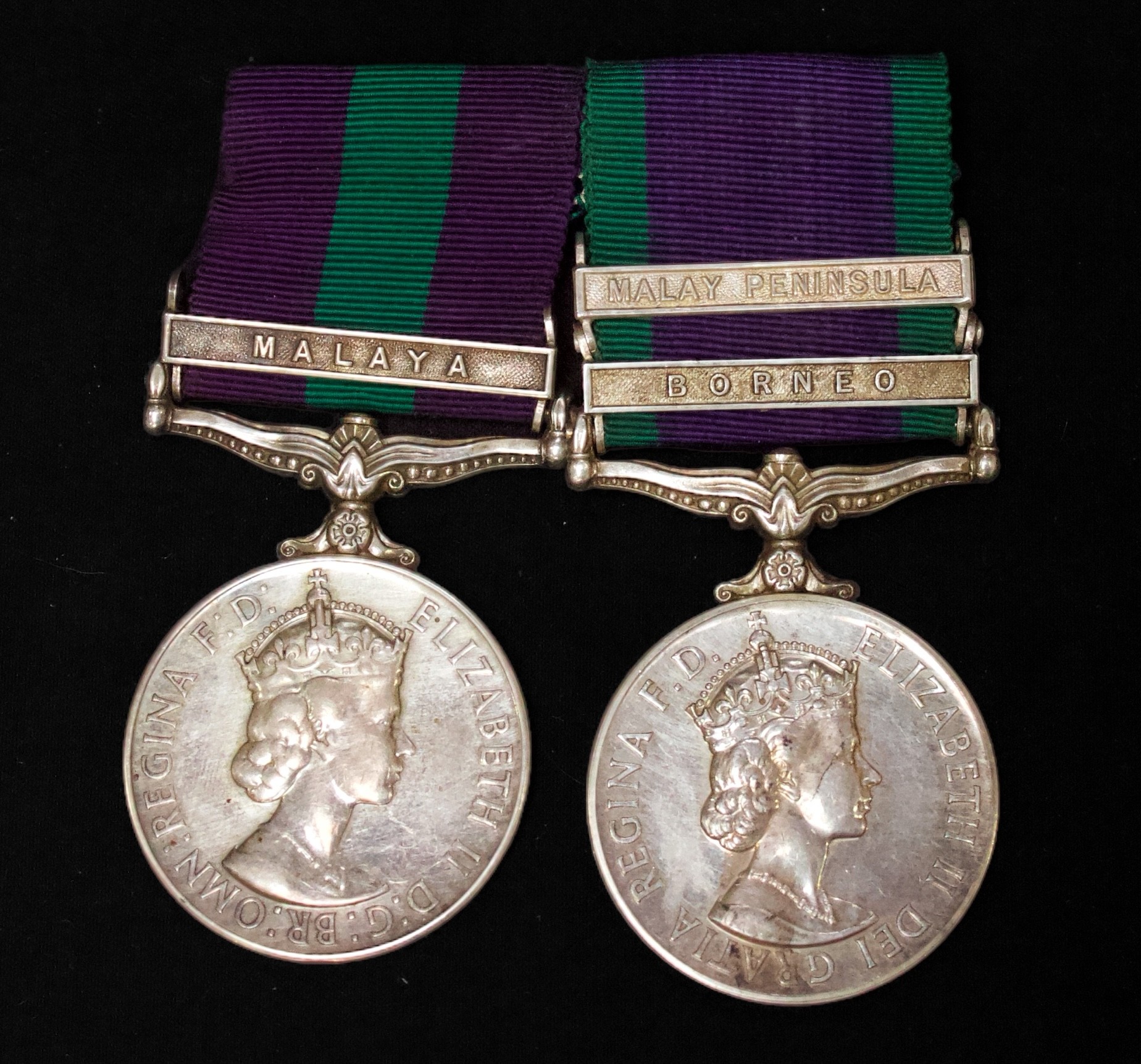 GSM pair, ERII, 2nd King Edward VII's Own Gurkha Rifles (The Sirmoor Rifles) General Service Medal