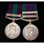 GSM pair, ERII, 2nd King Edward VII's Own Gurkha Rifles (The Sirmoor Rifles) General Service Medal