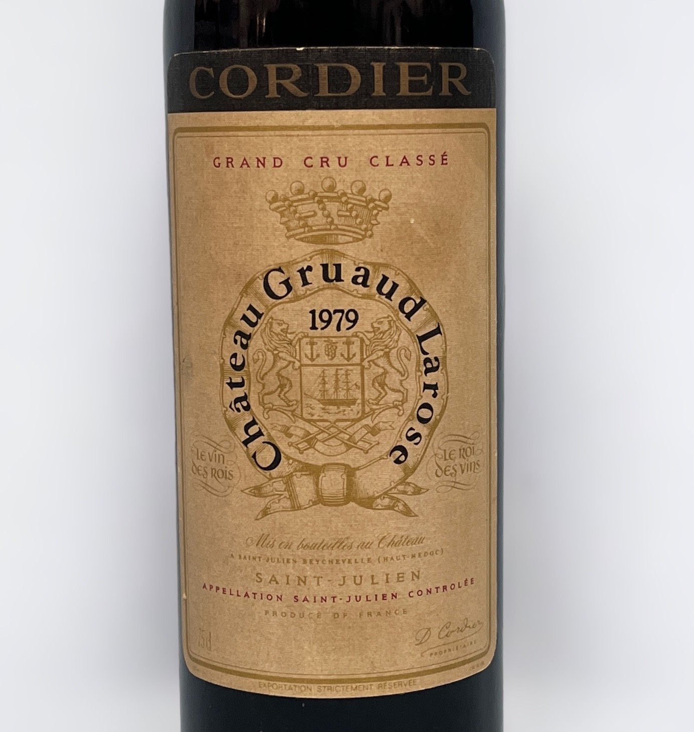 One bottle of Chateau Gruaud Larose Grand Cru Classé, 1979, Cordier, Saint-Julien, 75cl - Bild 2 aus 2