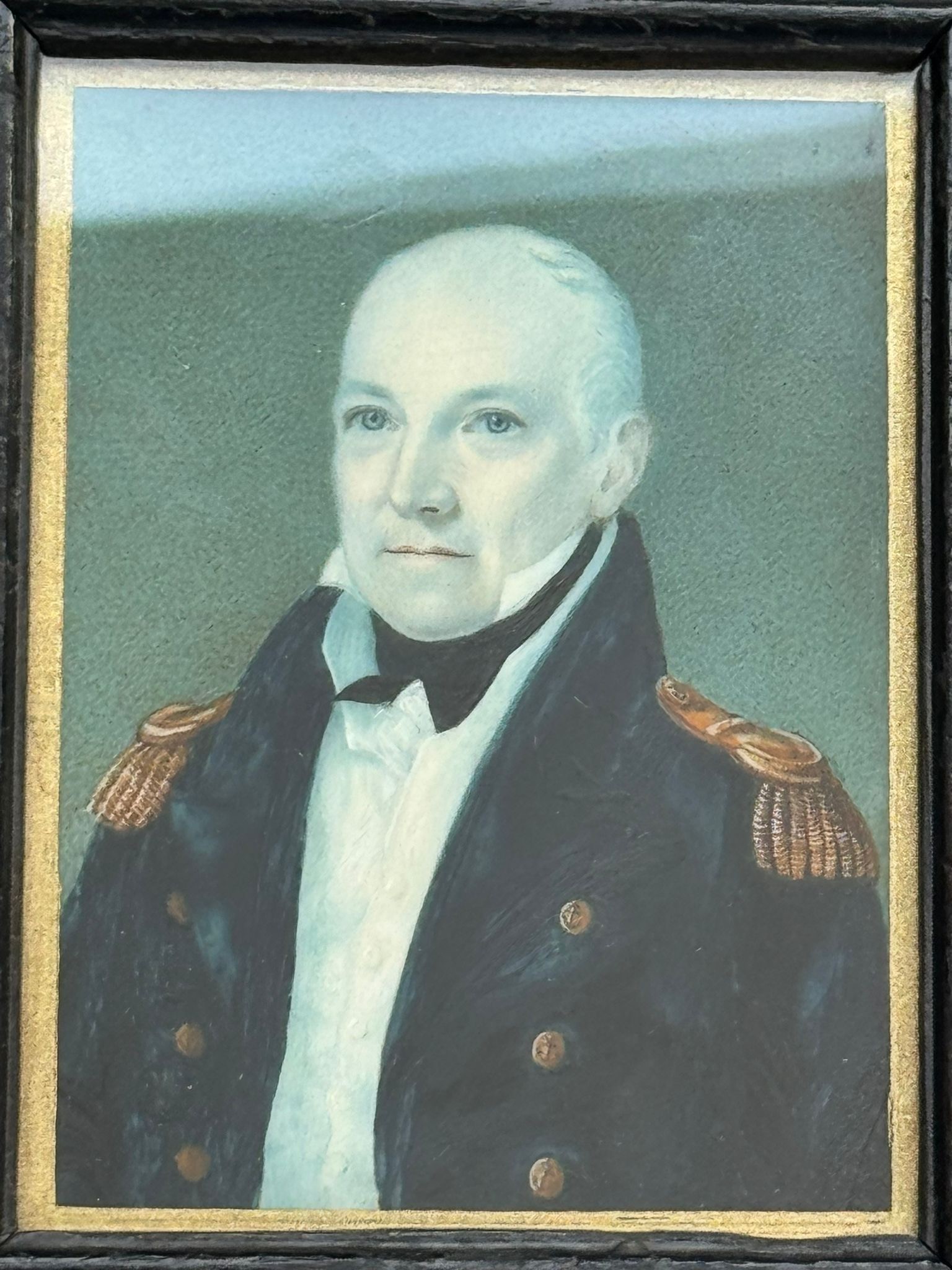 An early 19th century rectangular portrait miniature of a middle-aged senior Naval officer, with - Bild 2 aus 2