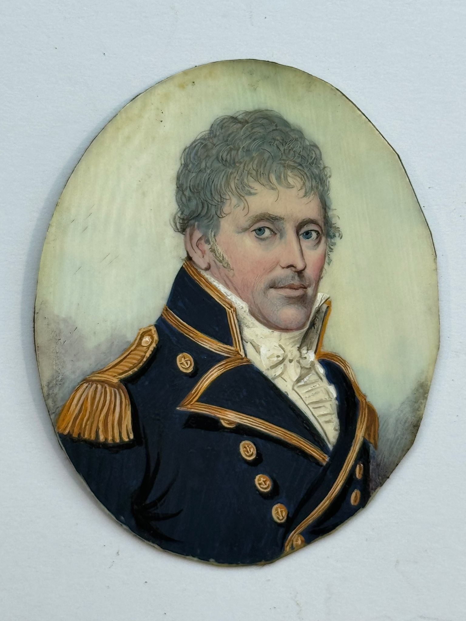 Attributed to Frederick Buck (1771 – c1839/40), An early 19th century oval portrait miniature of a - Image 2 of 6