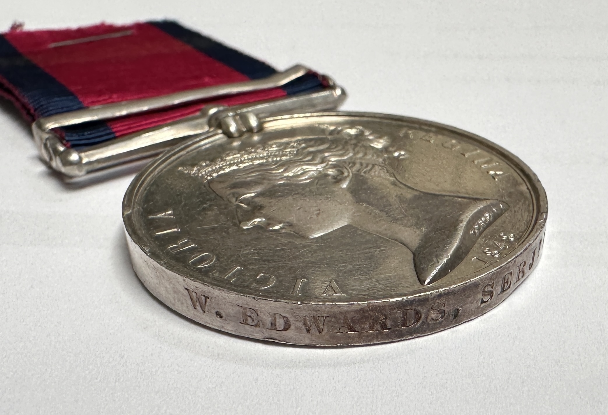 Military General Service 1793-1814, 1 clasp, Corunna, to 'W. EDWARDS, SERJT. 1ST FOOT GDS. - Image 3 of 3