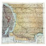 WW2 Allied Pilots Double-Sided Escape and Evasion Map printed on silk, includes NW. France, W&C.