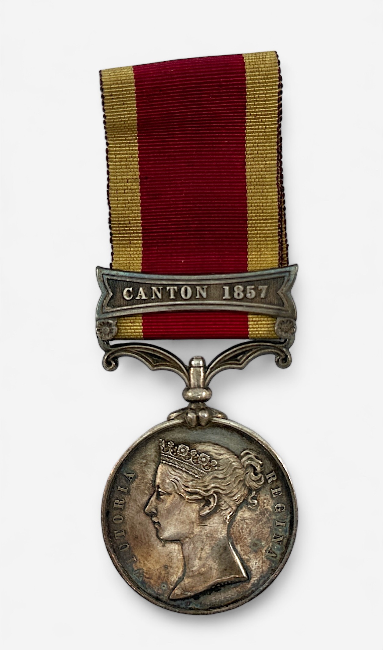 A Second China War Medal with Canton 1857 bar, unnamed.