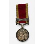 A Second China War Medal with Canton 1857 bar, unnamed.