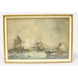 After John Wilson Carmichael (1799-1868), Men-of-war and other shipping off Portsmouth harbour,