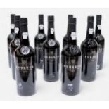 Nine bottles of Fonseca Vintage port, 1992 vintage, 20.5% vol, 75cl bottles, all sealed with labels