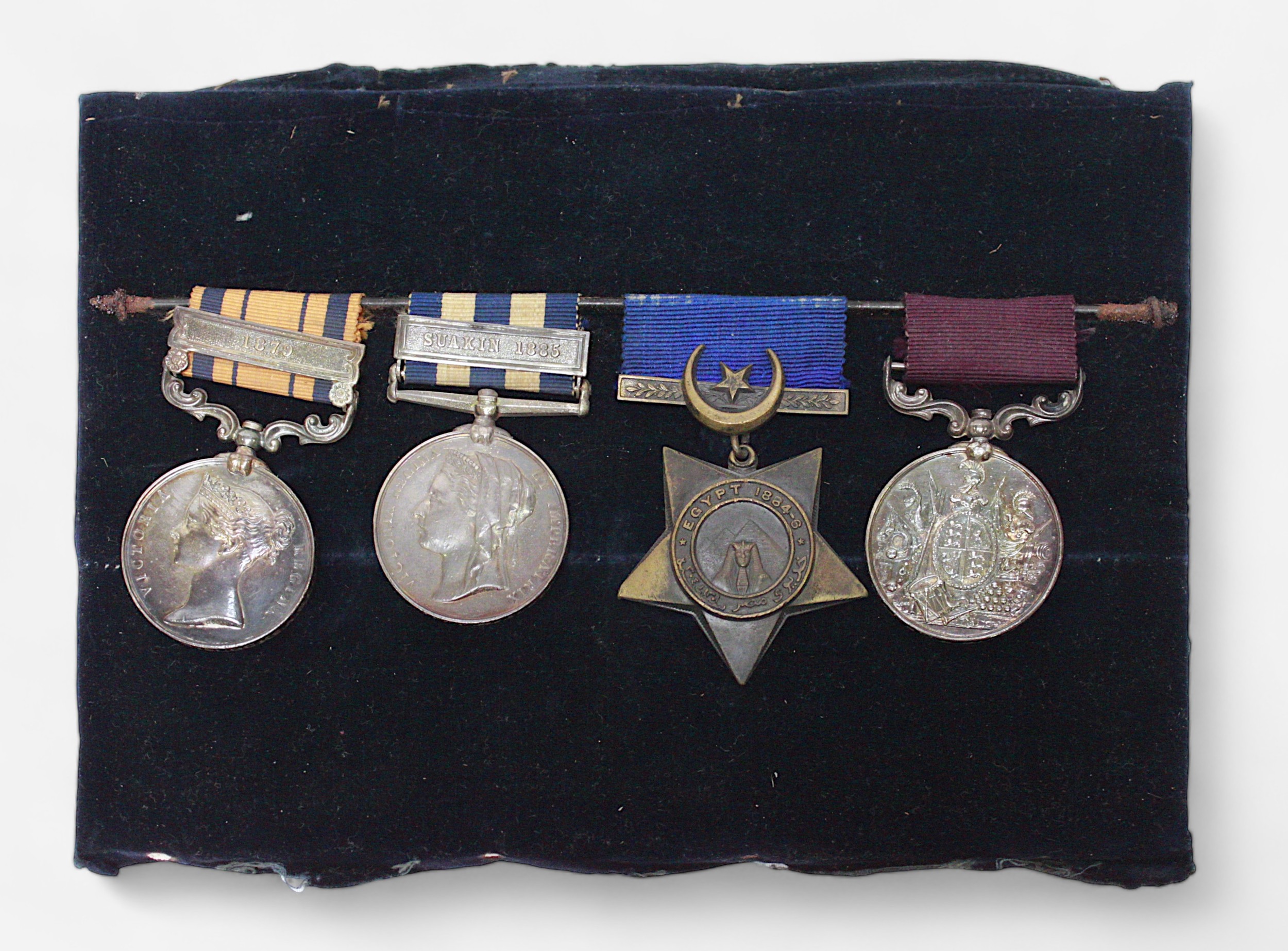 Queen Victoria group of four South Africa Medal with 1879 Clasp, to 2145 Company Staff Sergent 3rd