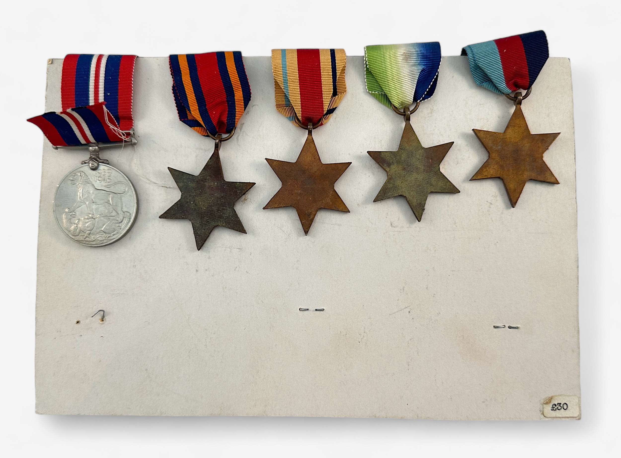 World War II group of five 'J.P. Jackson 3358' ('), comprising 1939-45 Star, Atlantic Star, - Image 2 of 2