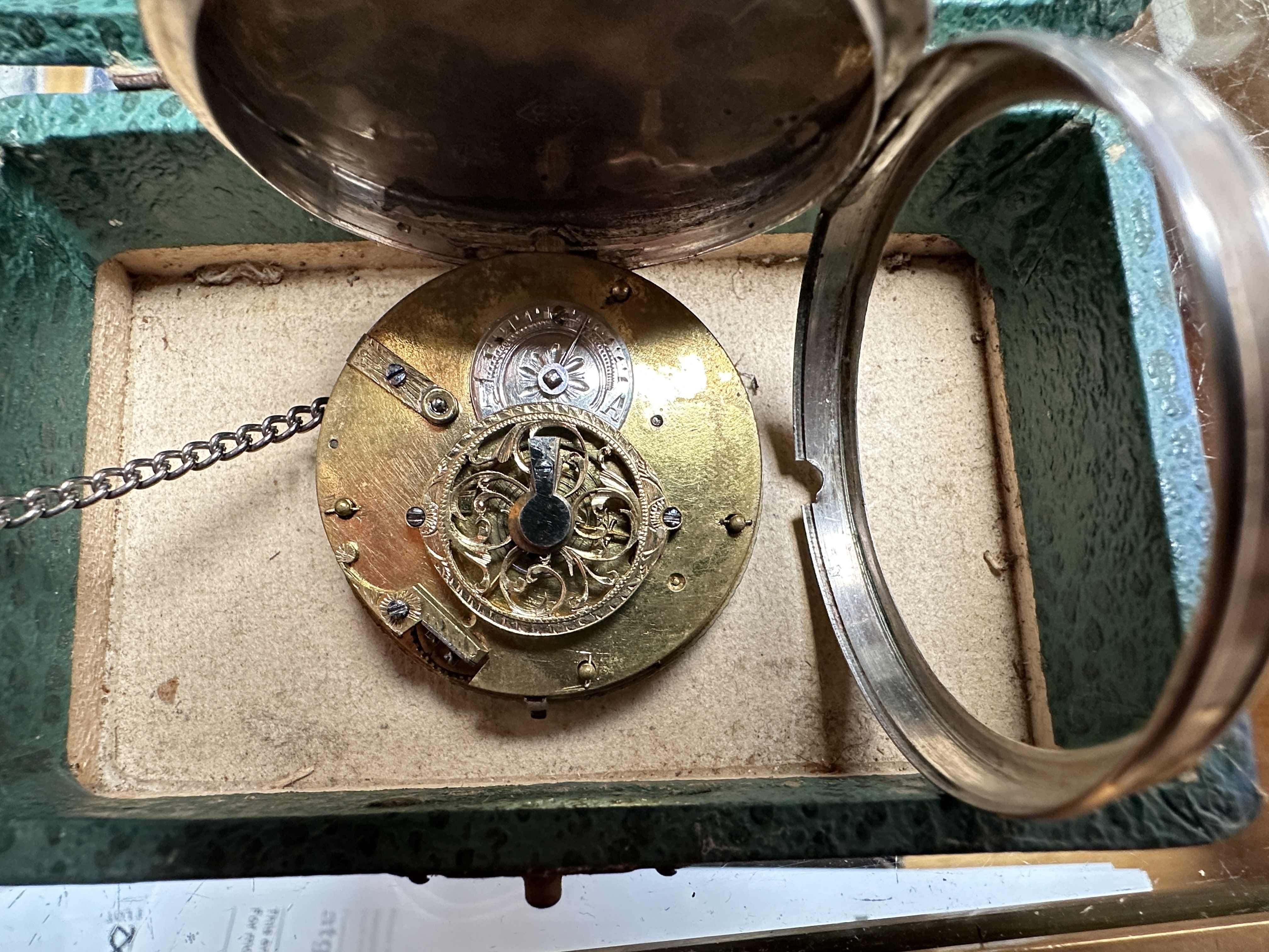 Battle of Trafalgar Interest: A late 18th/early 19th Century silver cased open-face pocket watch, - Image 8 of 8