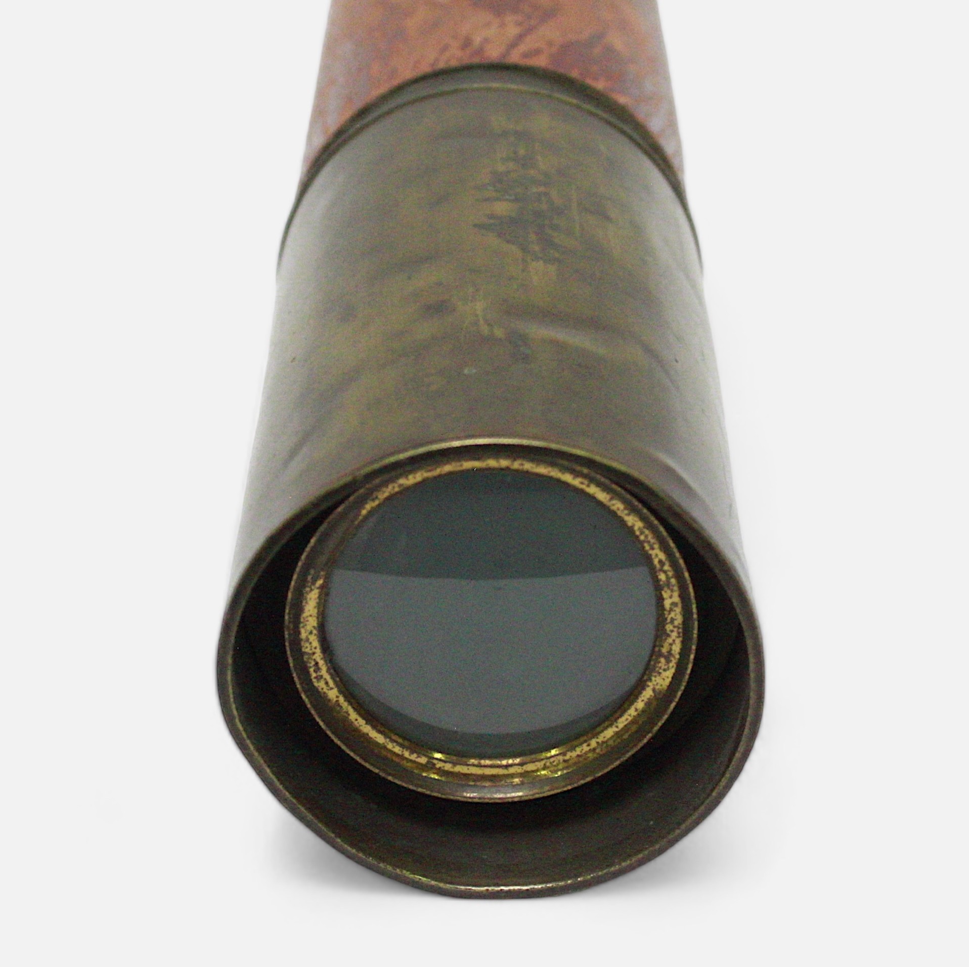 A George III brass single-draw telescope by Jesse Ramsden, London, with shuttered eyepiece and - Image 2 of 3