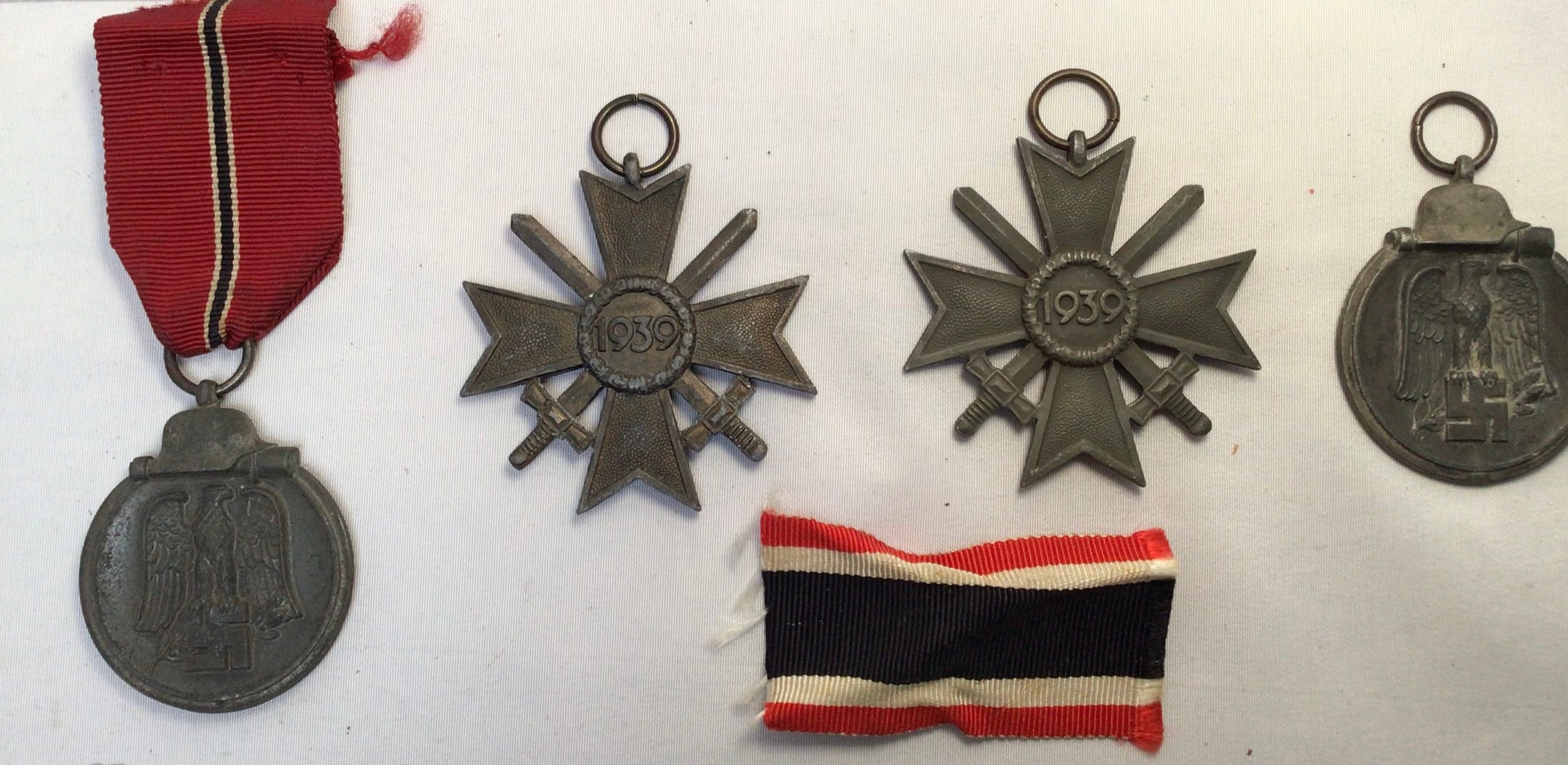 Seven various German WWII Third Reich medals, comprising three German Eastern Front Medals, one - Image 3 of 11