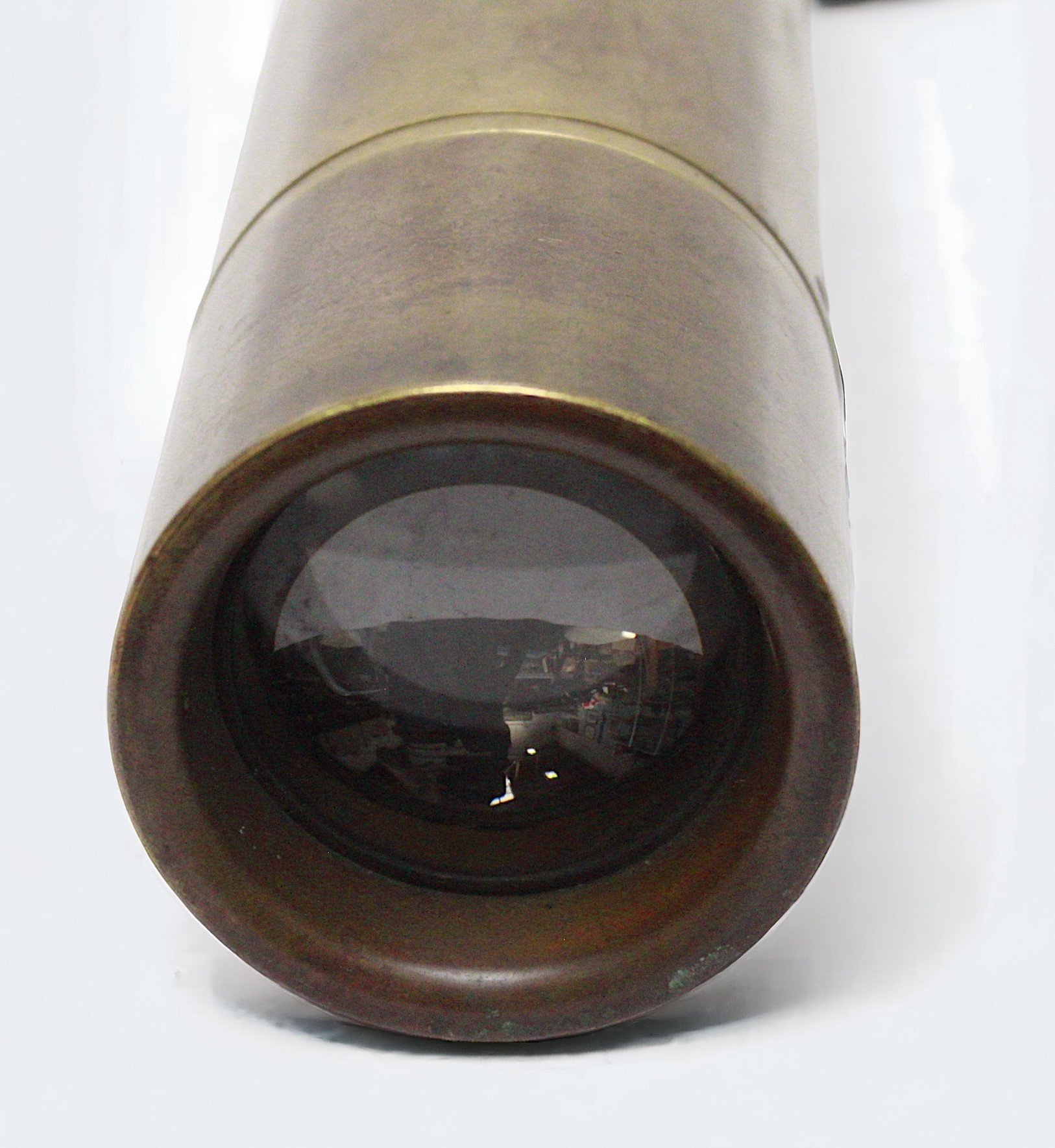 A WWI-era brass telescope, by W. Watson & Sons Ltd London 1918, inscribed 'G.S. Telescope x 8, 4877, - Image 3 of 3