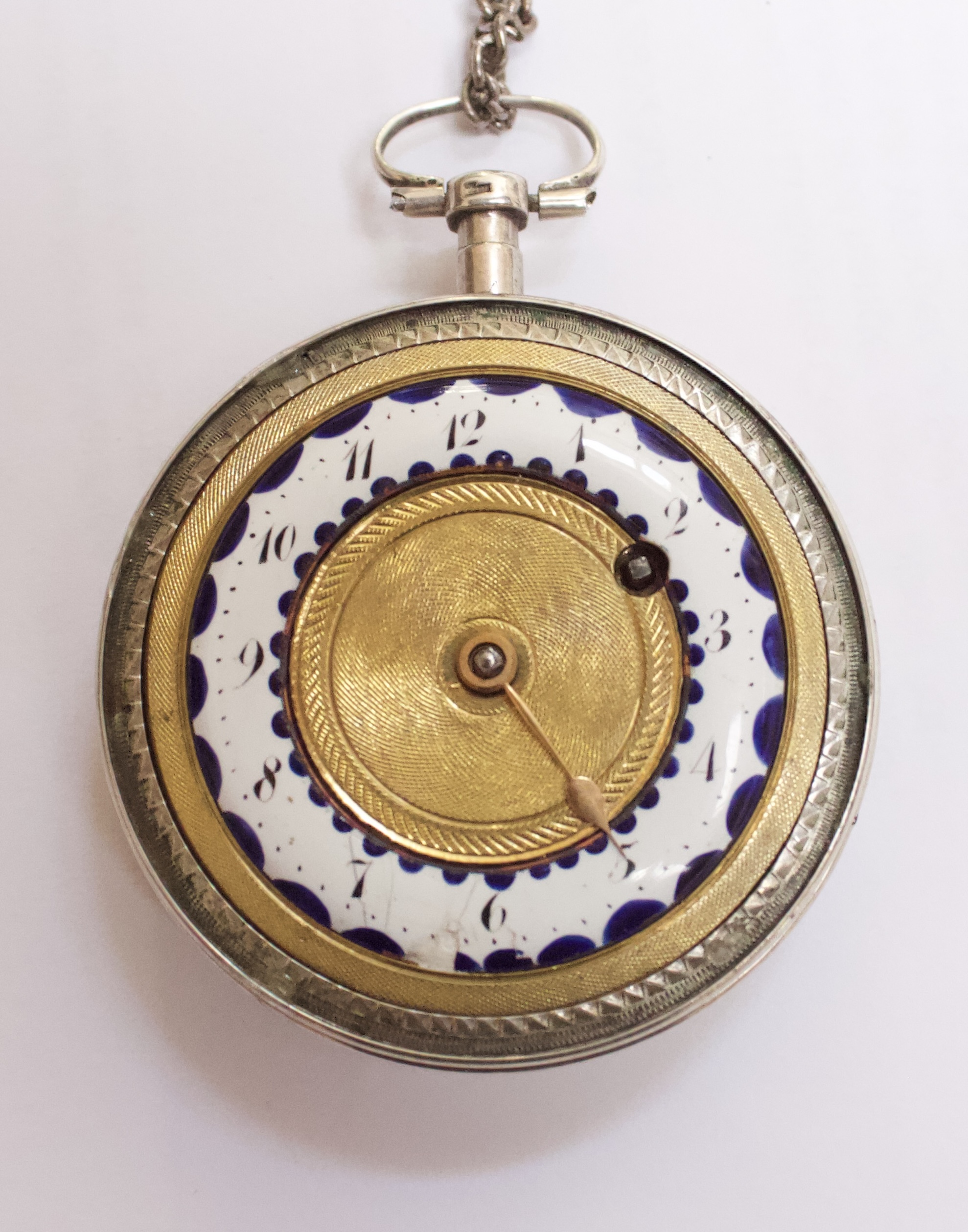 Battle of Trafalgar Interest: A late 18th/early 19th Century silver cased open-face pocket watch, - Image 7 of 8