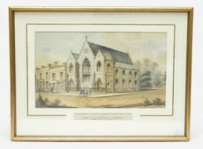 The ' An original 19th century lithograph with later hand-colouring, titled, 'To The Revd. William