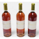 Three bottles of Chateau Climens 1st Cru Barsac Grand Vin De Sauternes, 1997 vintage, all sealed