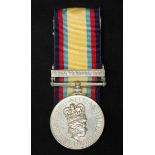 A Gulf Medal 1992 with Clasp 16 Jan-28th Feb 1991, to 24889195 GNR K.M. COOKSON RA, mounted court