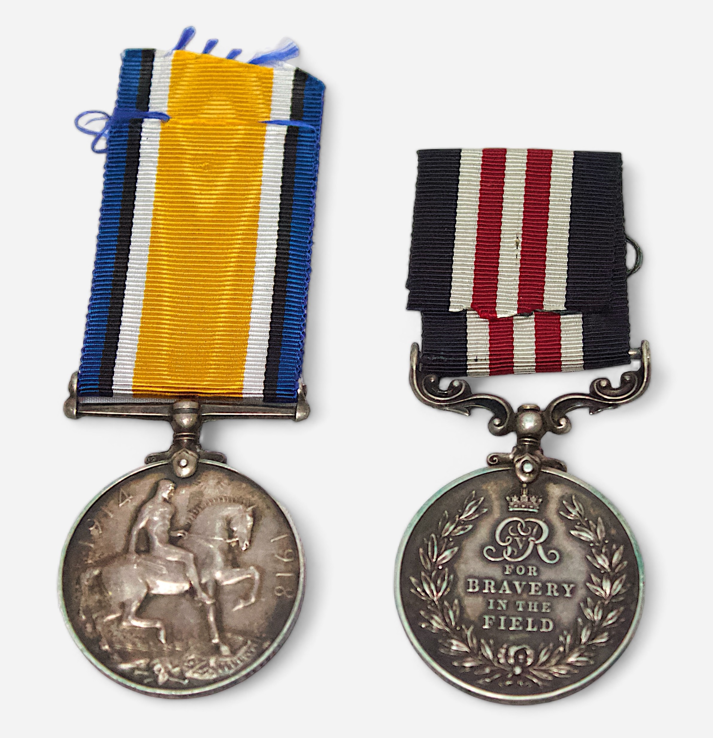 A Great War Military Medal pair awarded to Signaller Arthur William George, Royal Field Artillery, - Image 2 of 2