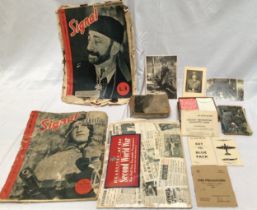 WWII Ephemara: Various newspapers and Aircraft Identification books and playing cards set, etc