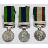 Three India General Service Medals comprising George V IGSM with Burma 1930-32 Clasp to PTE.