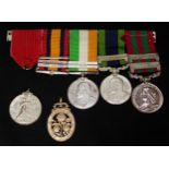 Five Medal group with GCB (Civil), Queen's SA Medal with three bars, King's SA medal 2 bars, India