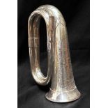 An Edwardian Regimental Silver Bugle, engraved with King's GvR monogram and 'The Prince of Wales's